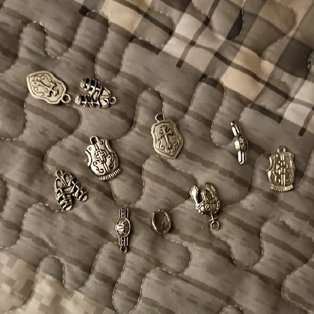 Silver Religious Charms Collection